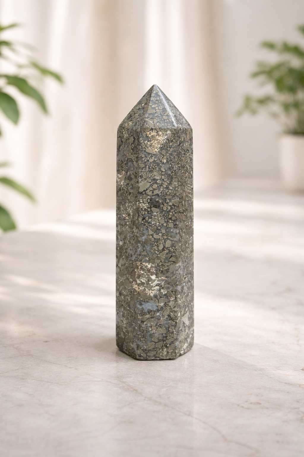 Pyrite in Chalcedony