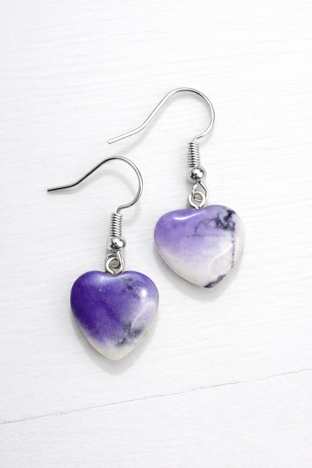 Tiffany Stone Heart Earrings