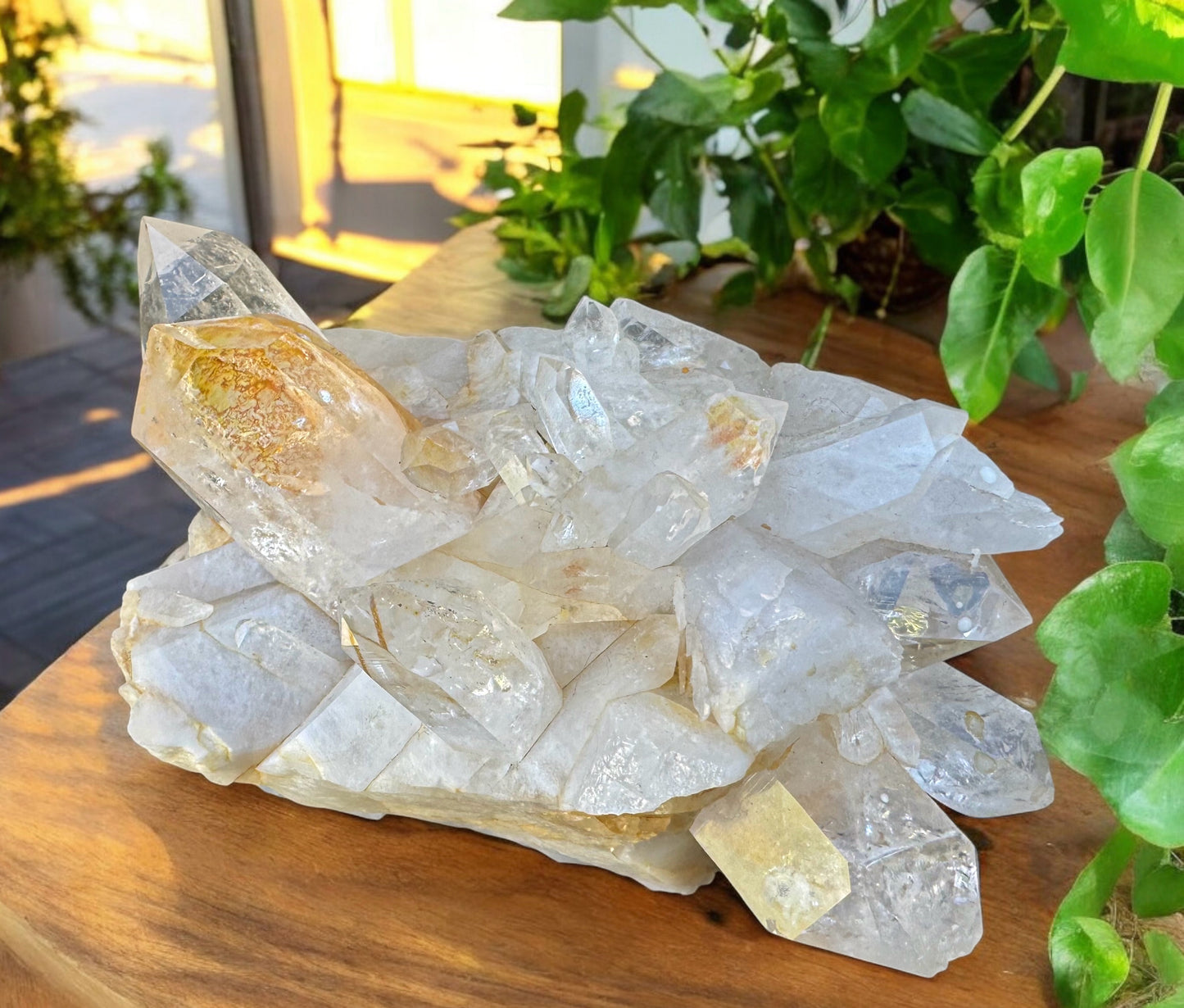 Natural Clear Quartz Cluster Point