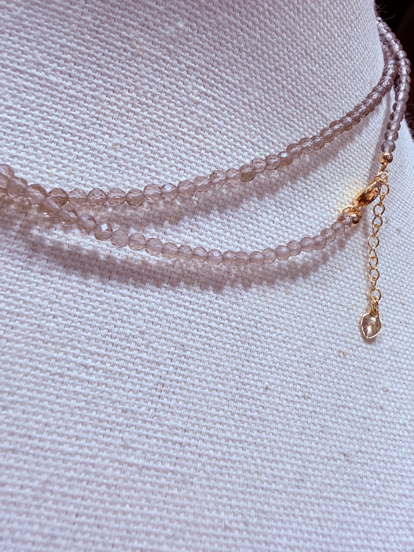 Dainty Smoky Quartz Necklace (15-17 inches)