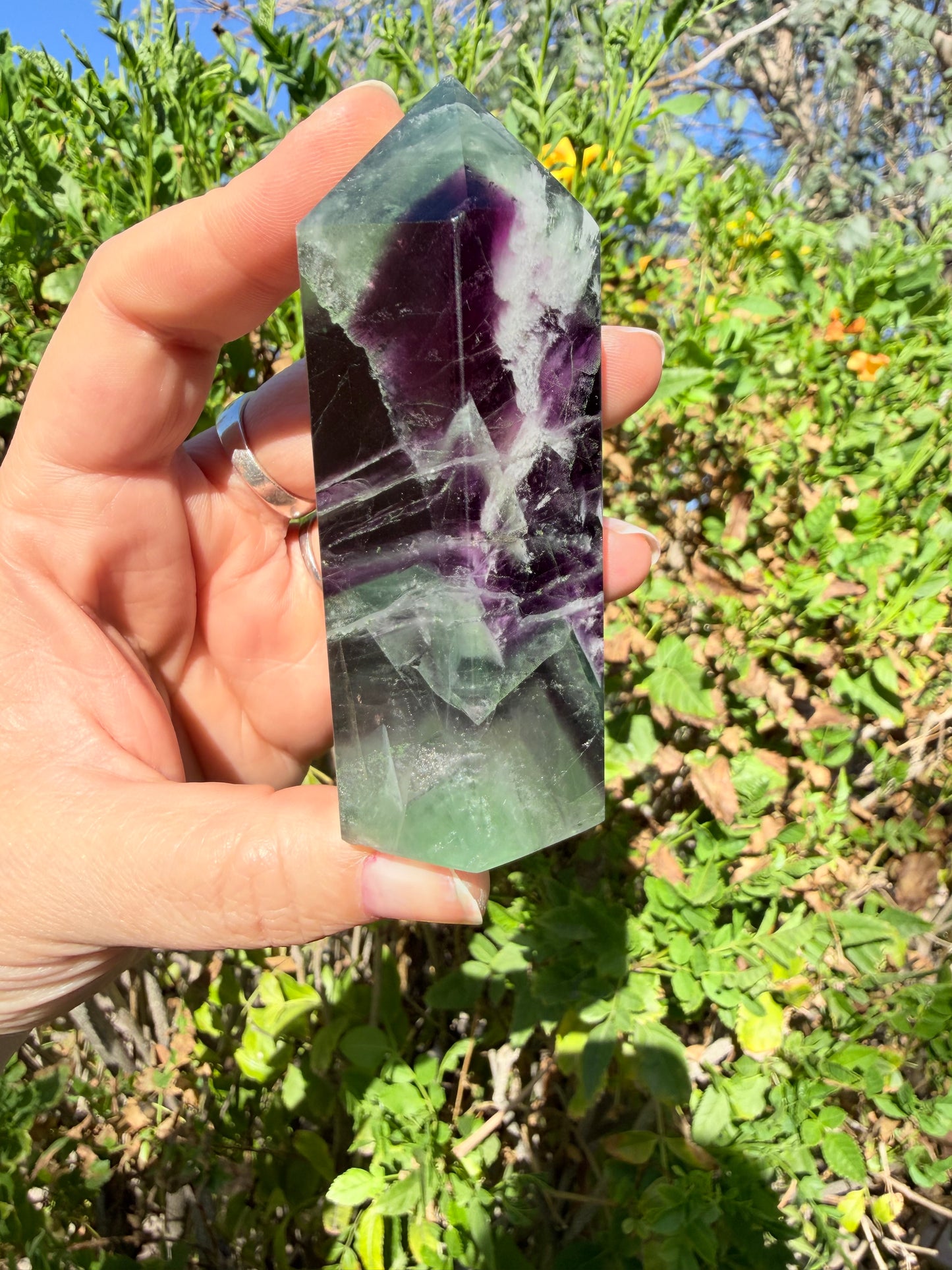Chevron Fluorite Tower