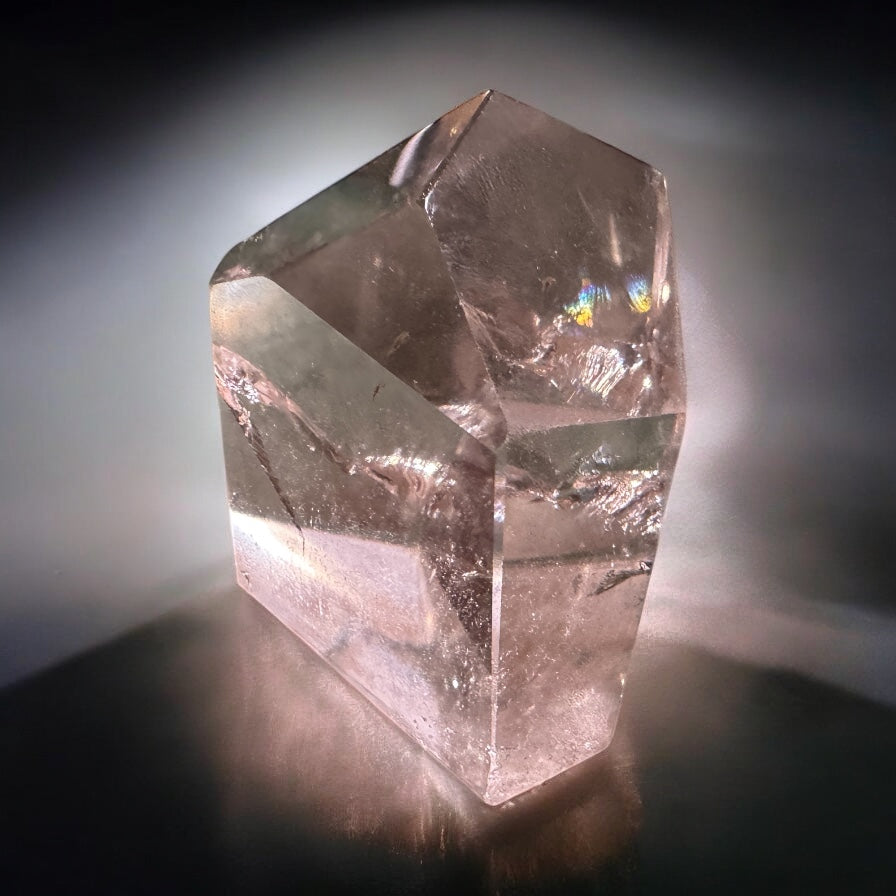 “Smoky Quartz Portal” – with Lepidocrocite, Hematite & Rainbow Inclusions