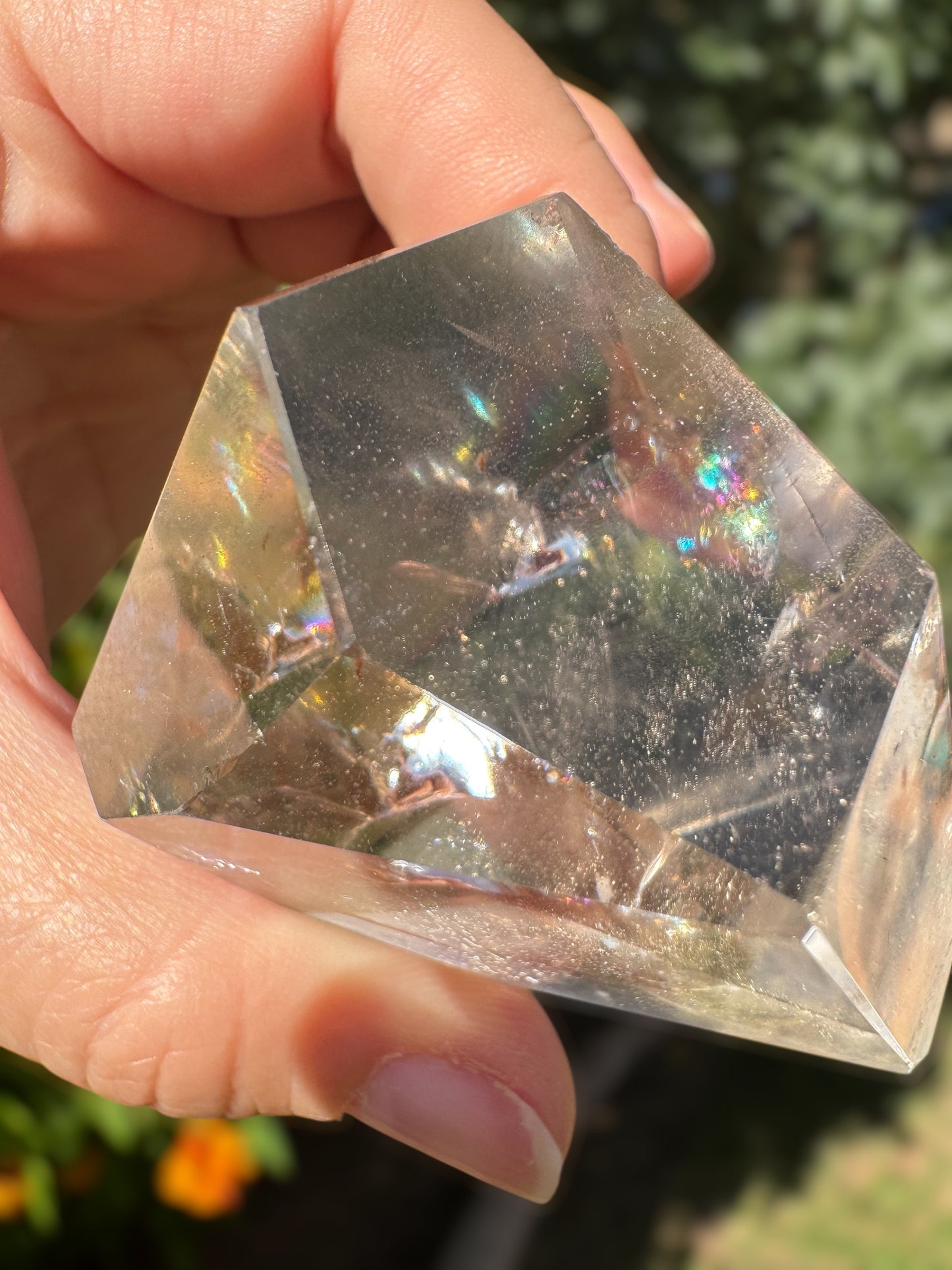 “Smoky Quartz Portal” – with Lepidocrocite, Hematite & Rainbow Inclusions