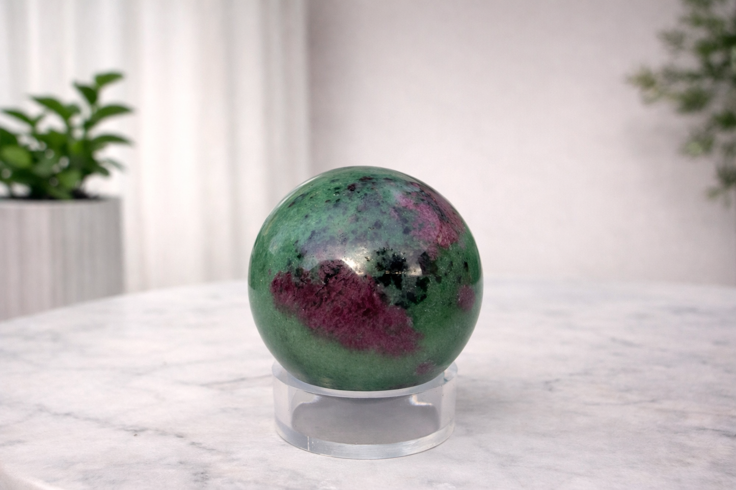 Ruby in Zoisite Sphere