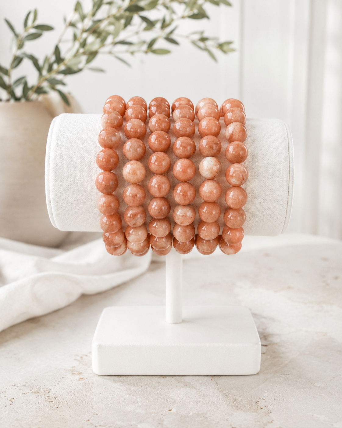 Orange Feldspar Sunstone Bracelets