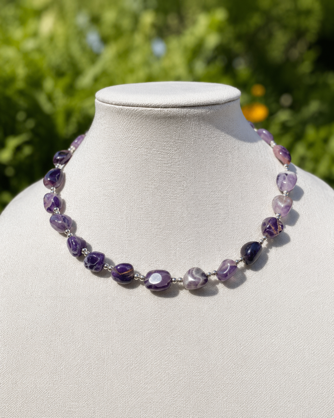 Chevron Amethyst Necklace