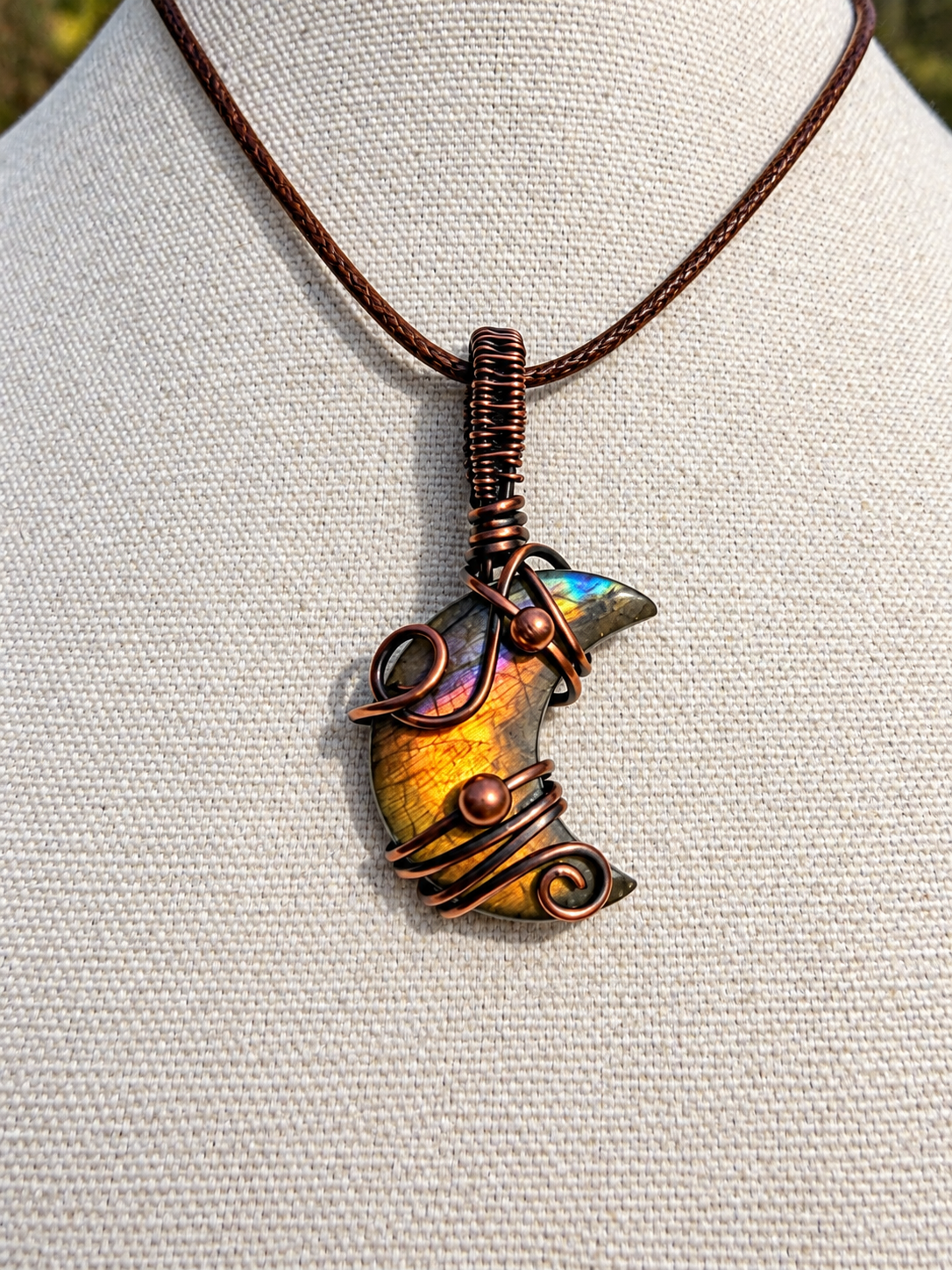 Autumn Crescent Pendant
