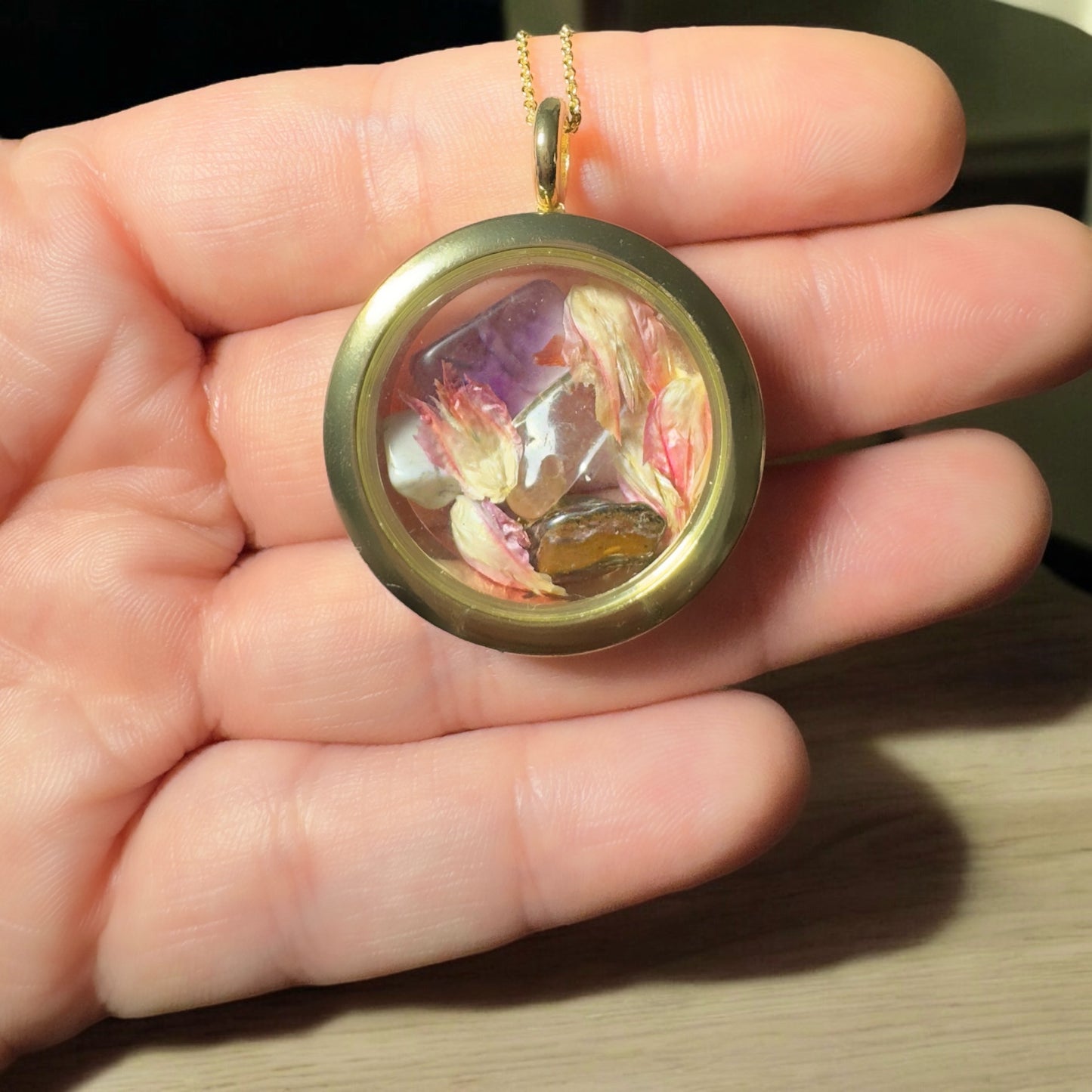 The Essence Locket-Personalized Birth Flower & Gemstone Keepsake