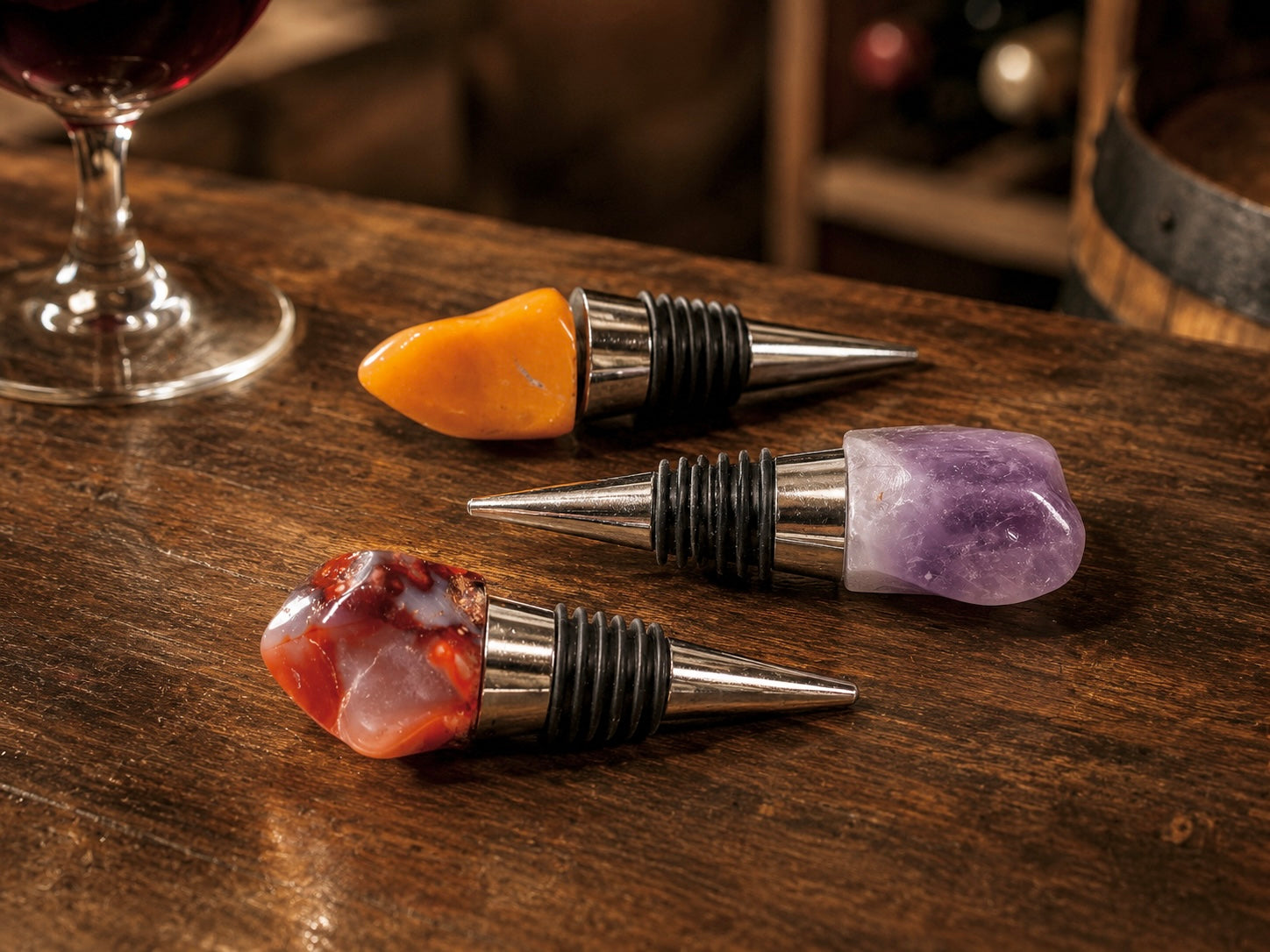 Gemstone Wine Stoppers