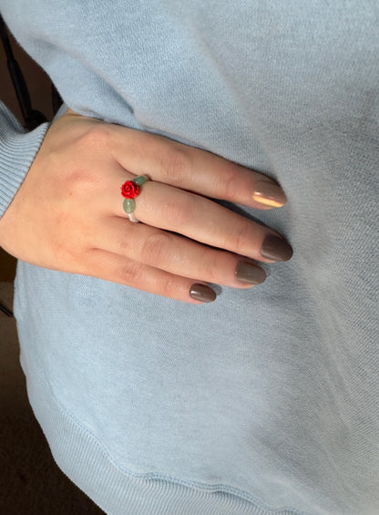 Red Rose Stretch Ring
