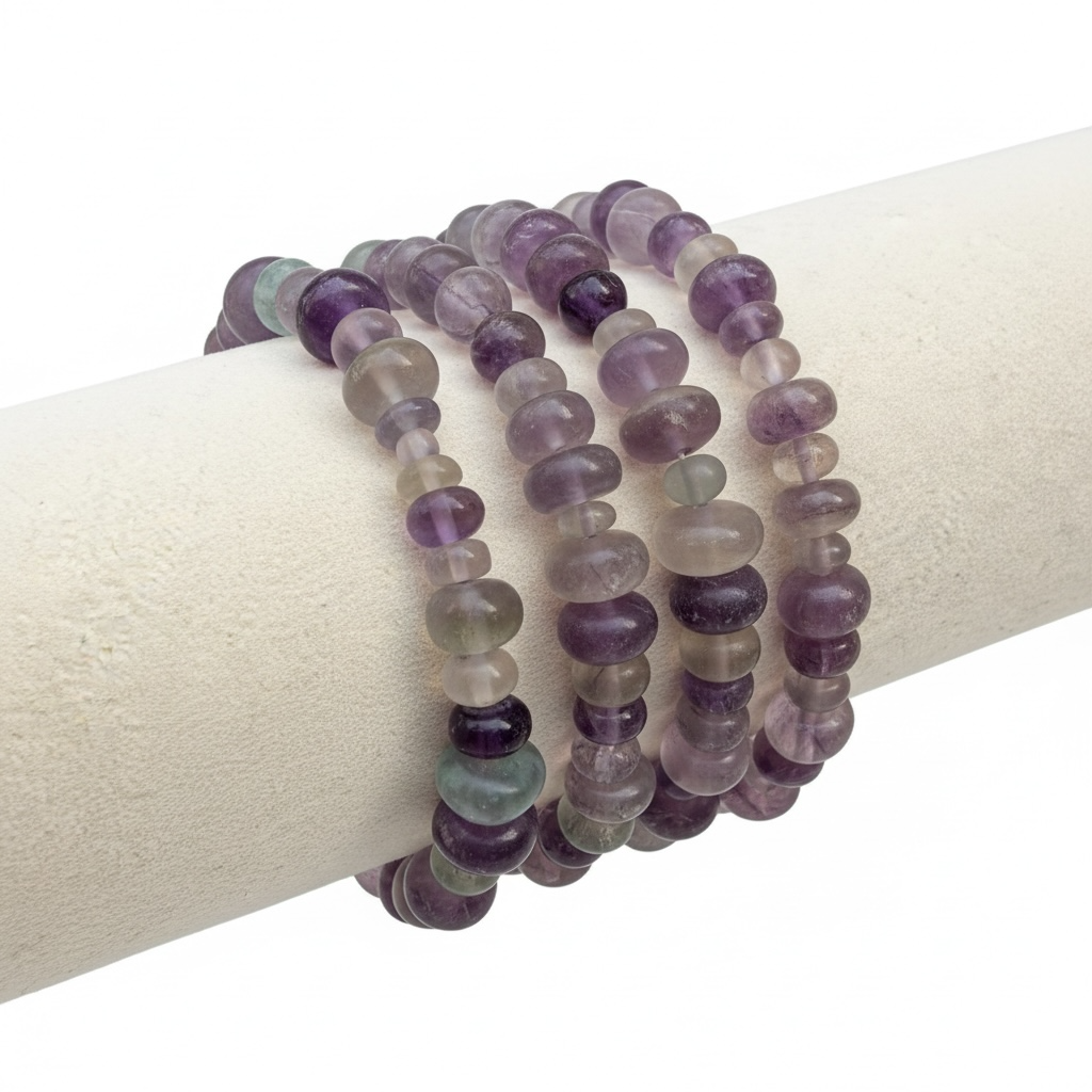 Multi Size Fluorite Doughnut Bracelet
