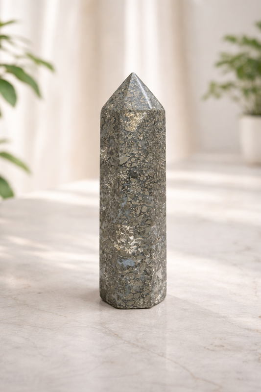 Pyrite in Chalcedony