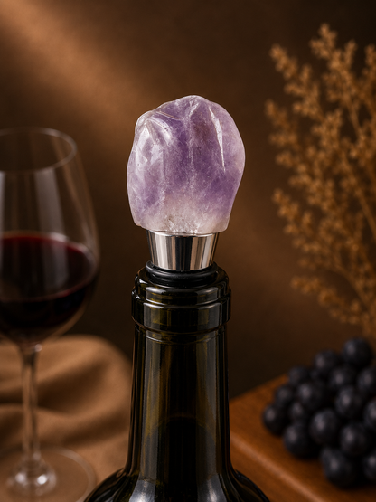 Amethyst Gemstone Wine Stopper