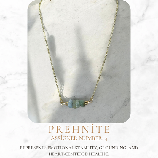 Prehnite Numerology Necklace – Grounded in Love & Intuition