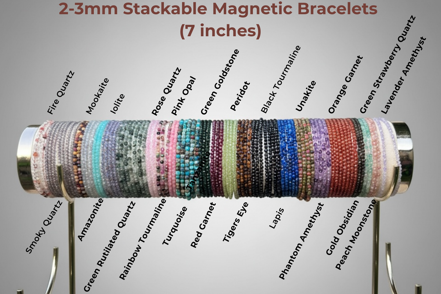 2-3mm Stackable Magnetic Bracelets (7 inch)