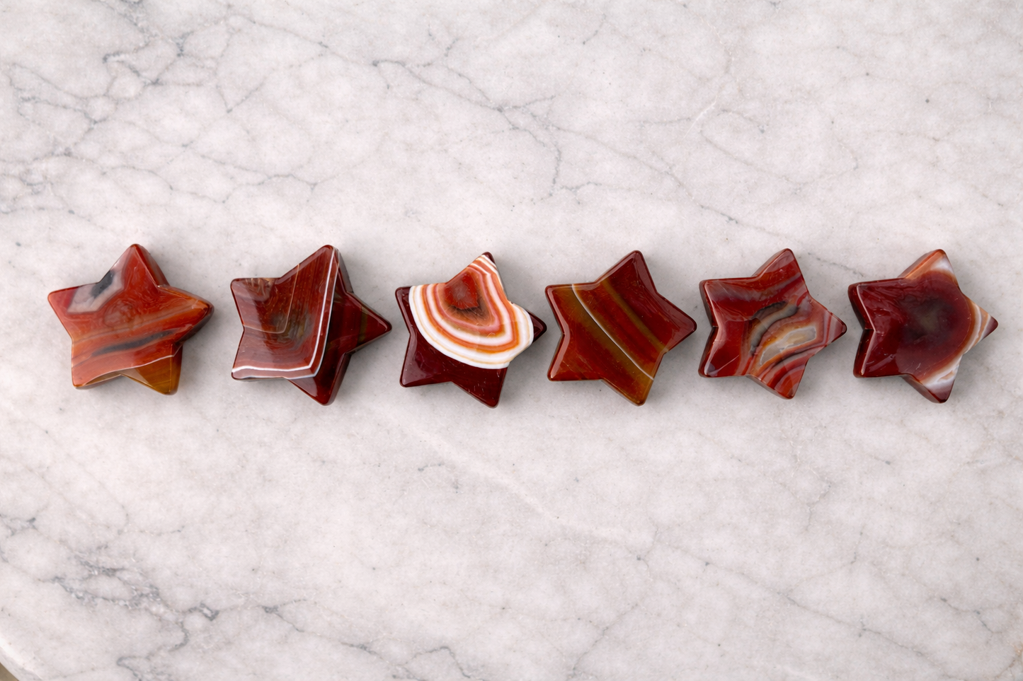 Carnelian Agate Stars