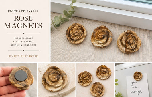 Stone In Bloom- Rose Magnets