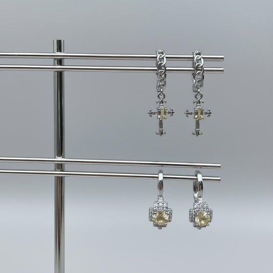 Citrine Hoop Earrings