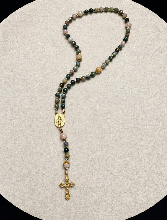 Indian Agate Rosary