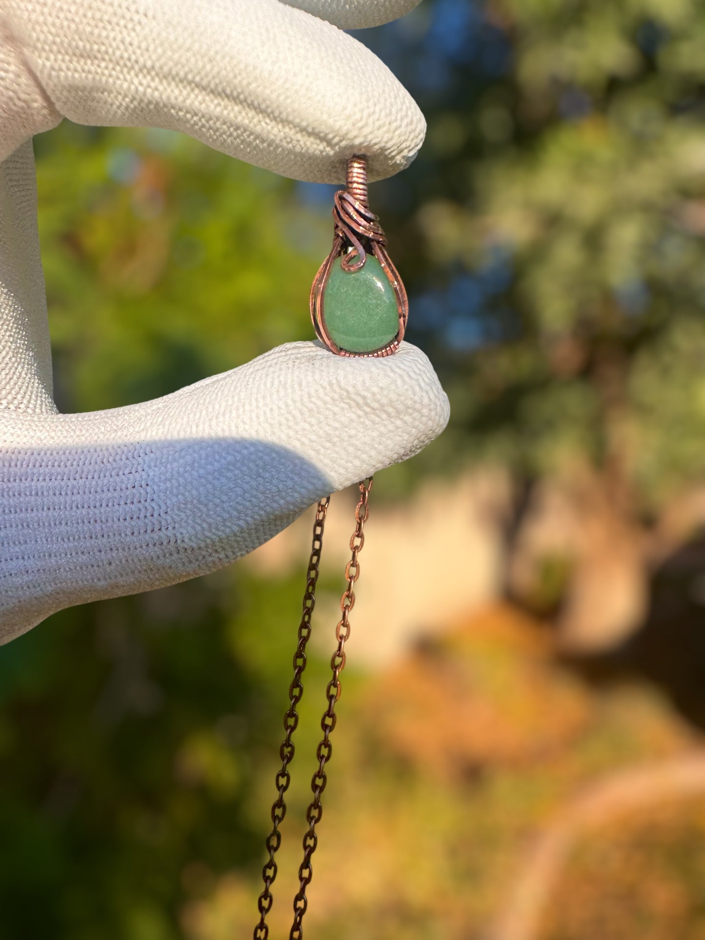 Green Aventurine- Ultra Mini Wire Wrap