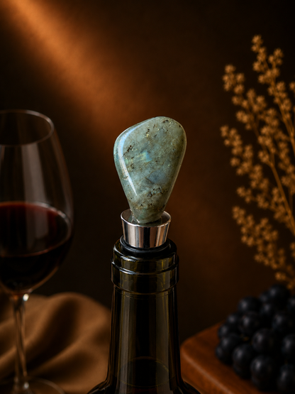 Labradorite Gemstone Wine Stopper