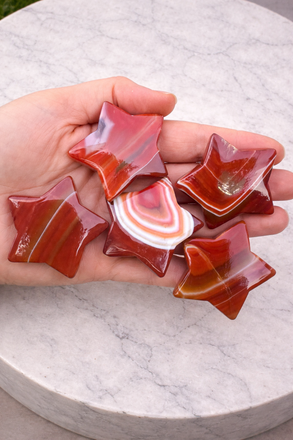 Carnelian Agate Stars