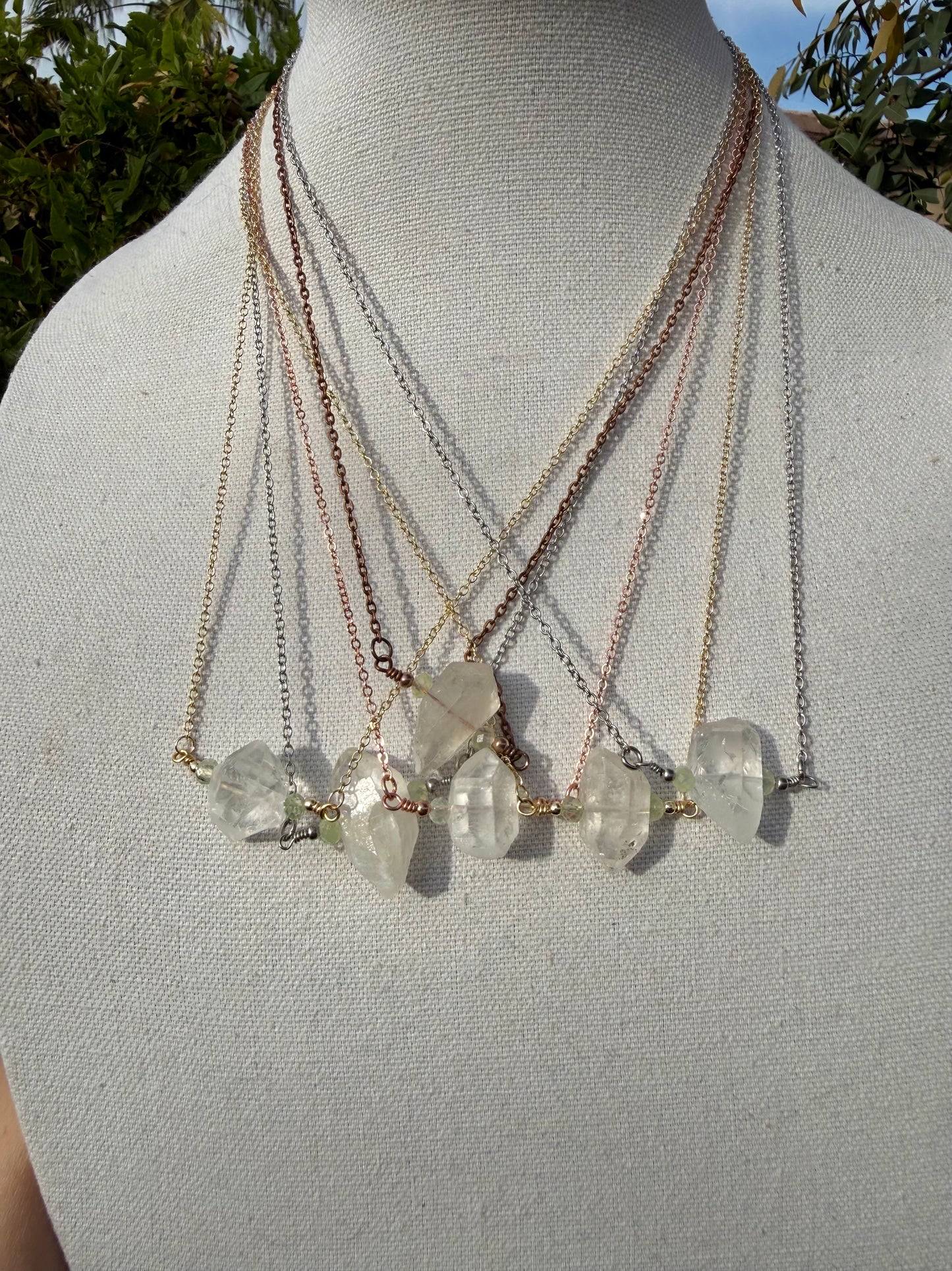 Diamond Point Collection: Quartz + Prehnite