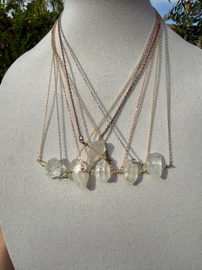 Diamond Point Collection: Quartz + Prehnite