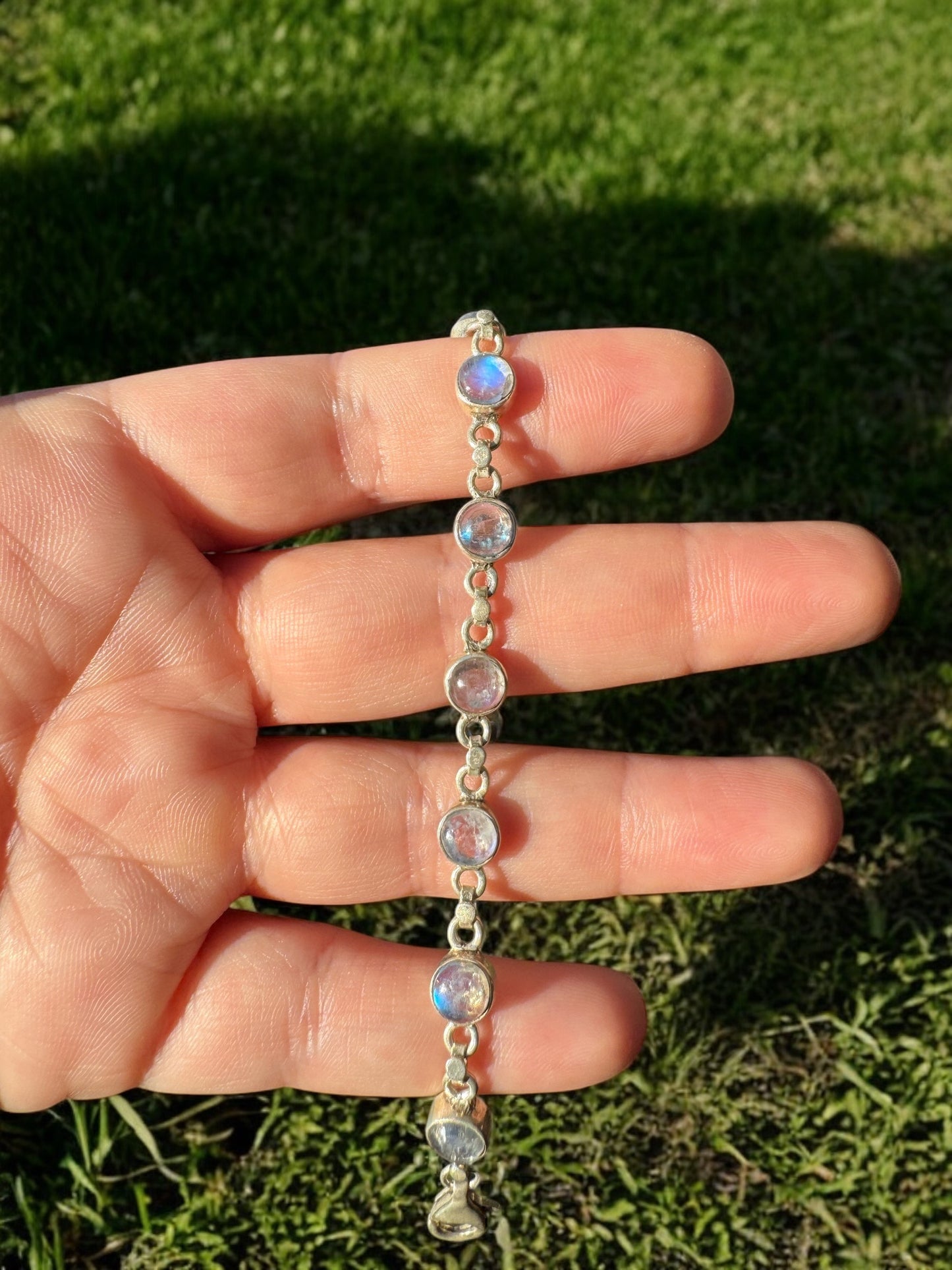 .925 Sterling Silver Moonstone Bracelet