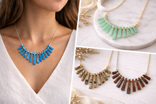 Radiant Earth- Fan Necklace Collection