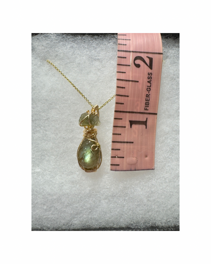 Moldavite + Labradorite