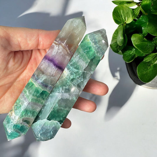 Double-sided Fluorite Points