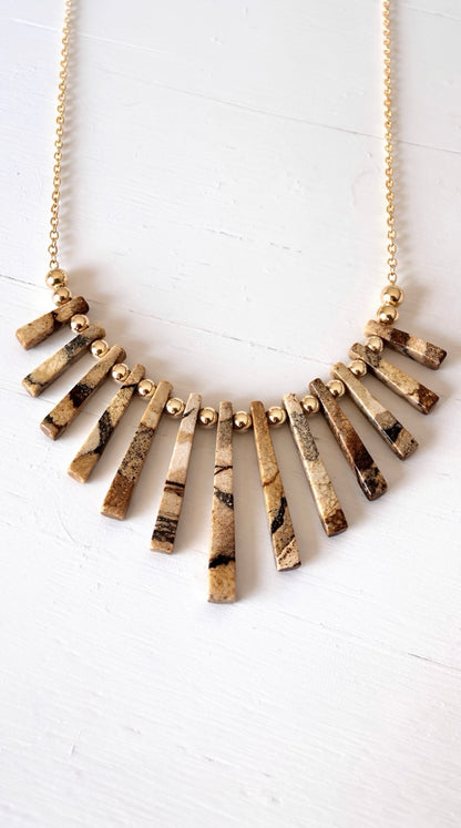 Radiant Earth- Fan Necklace Collection