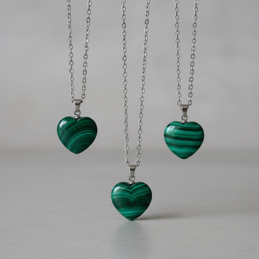 Malachite Heart Necklace