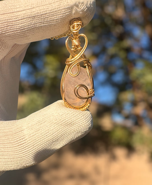 Golden Heart Rose Quartz