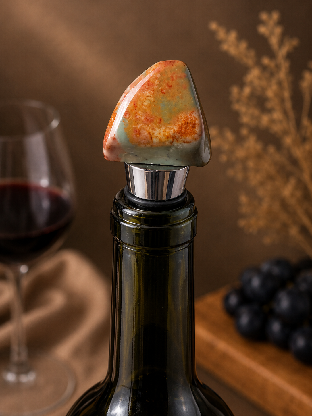 Desert Jasper Gemstone Wine Stopper