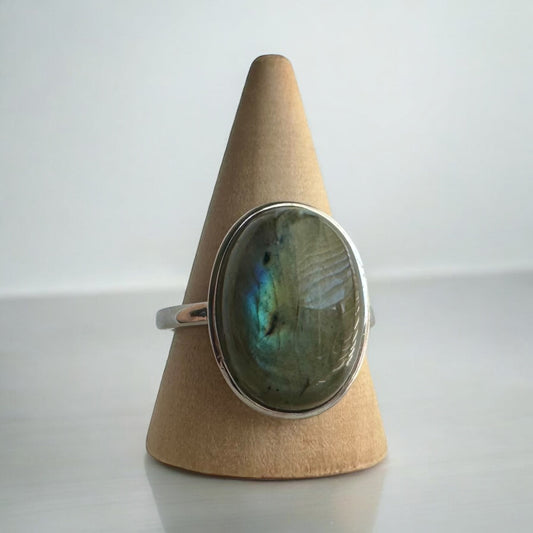 Adjustable Labradorite Rings