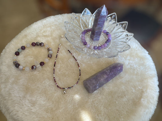 Lepidolite and Tourmaline Bundle