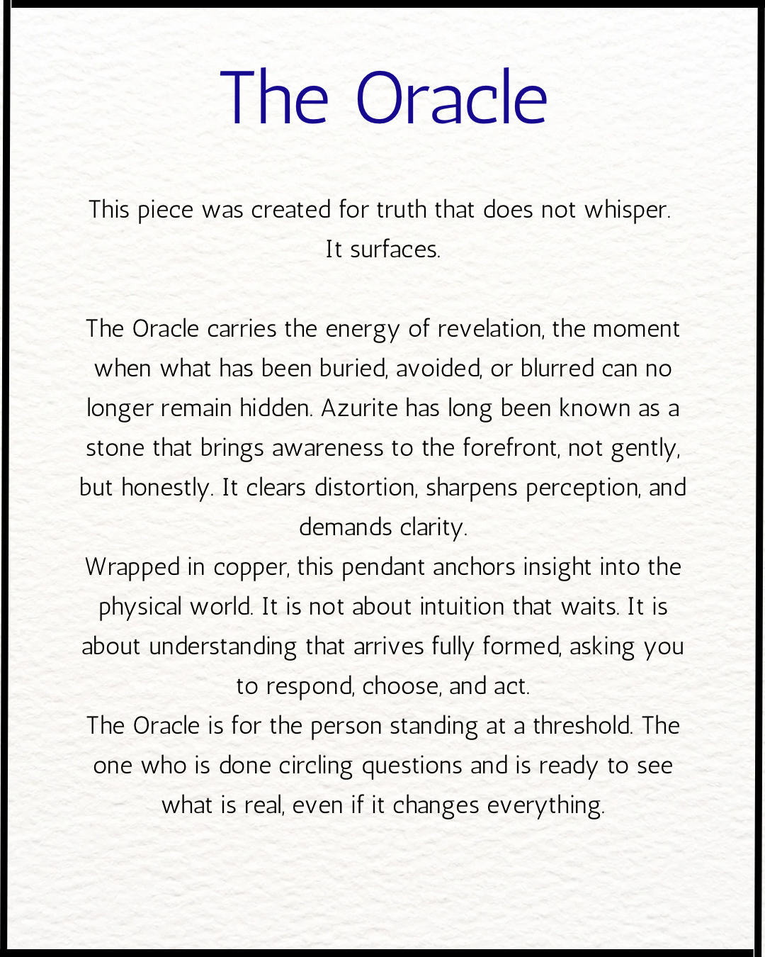 The Oracle