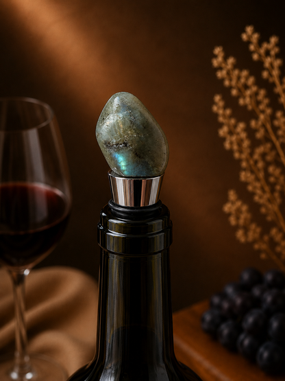 Labradorite Gemstone Wine Stopper