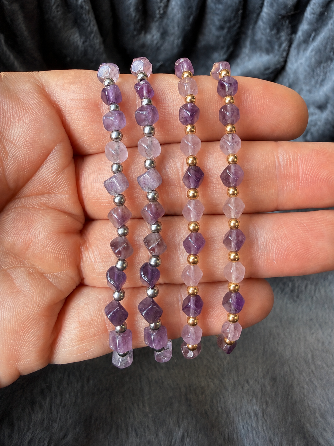 Amethyst Square Bracelet