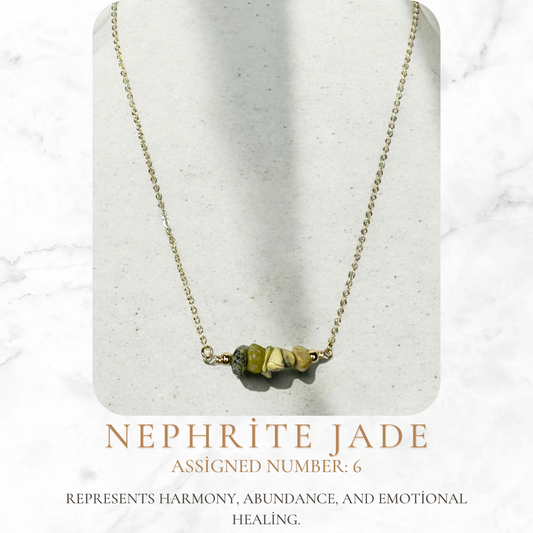 Nephrite Jade Numerology Necklace – Prosperity, Harmony & Protection