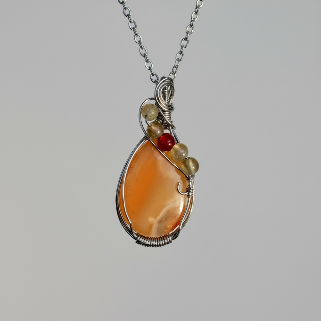 Year of the Fire Horse Collection: Agate & Carnelian Pendants