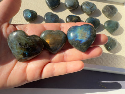 Labradorite Hearts