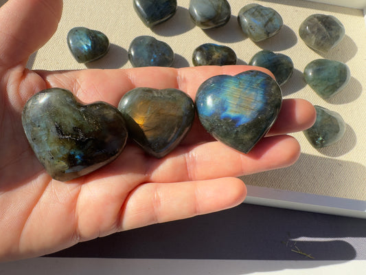 Labradorite Hearts