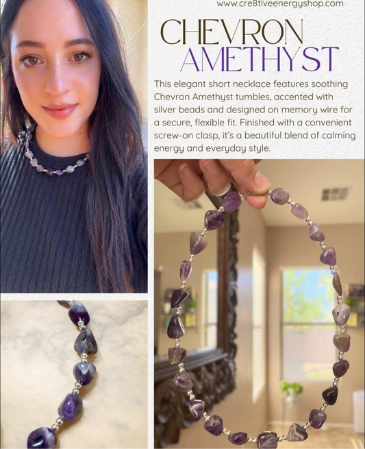 Chevron Amethyst Necklace