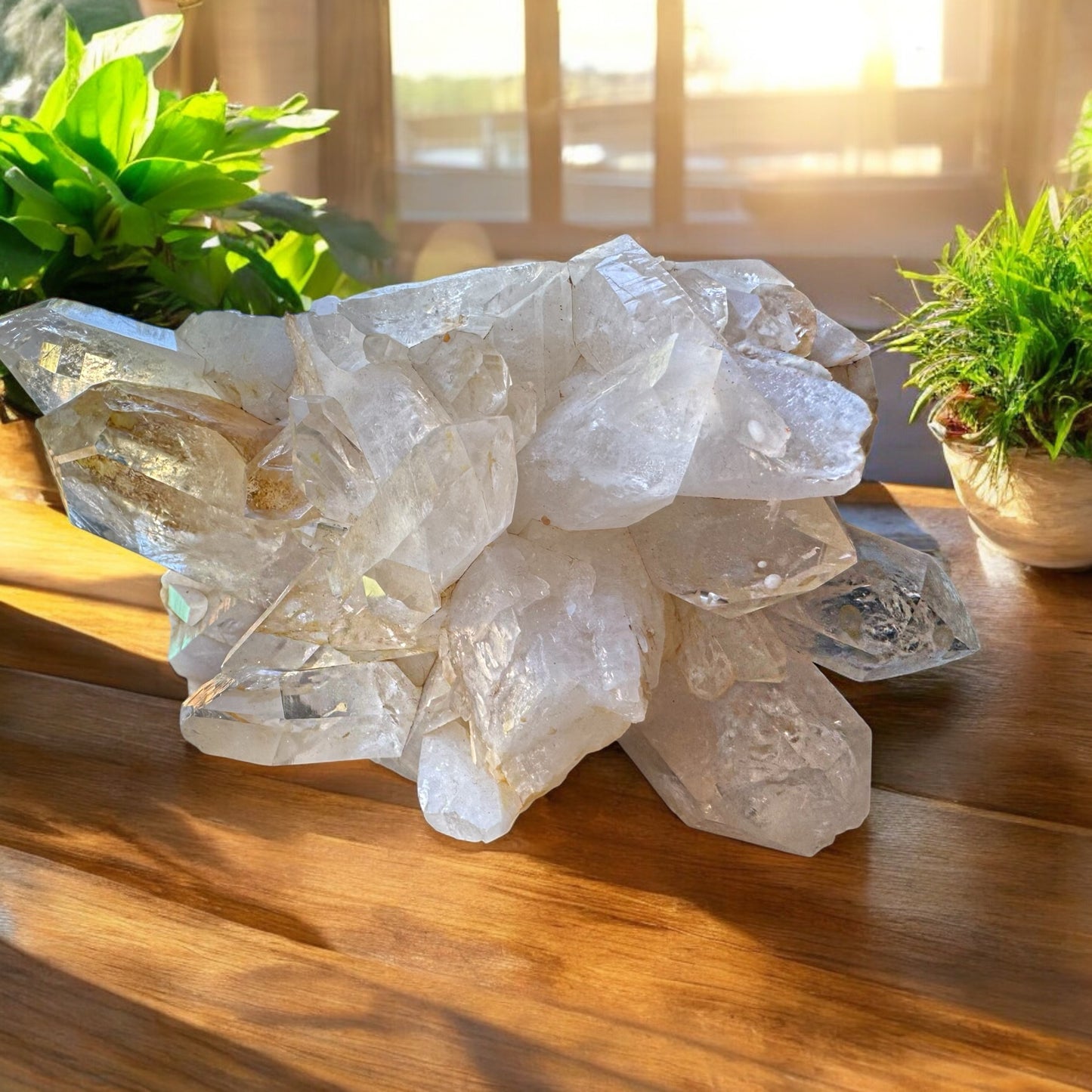 Natural Clear Quartz Cluster Point