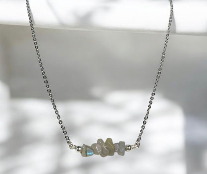 Labradorite Numerology Necklace – Intuition, Transformation & Protection