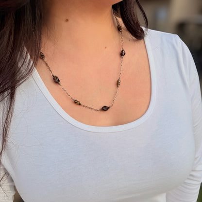 Sterling Smoky Quartz & Labradorite Necklace