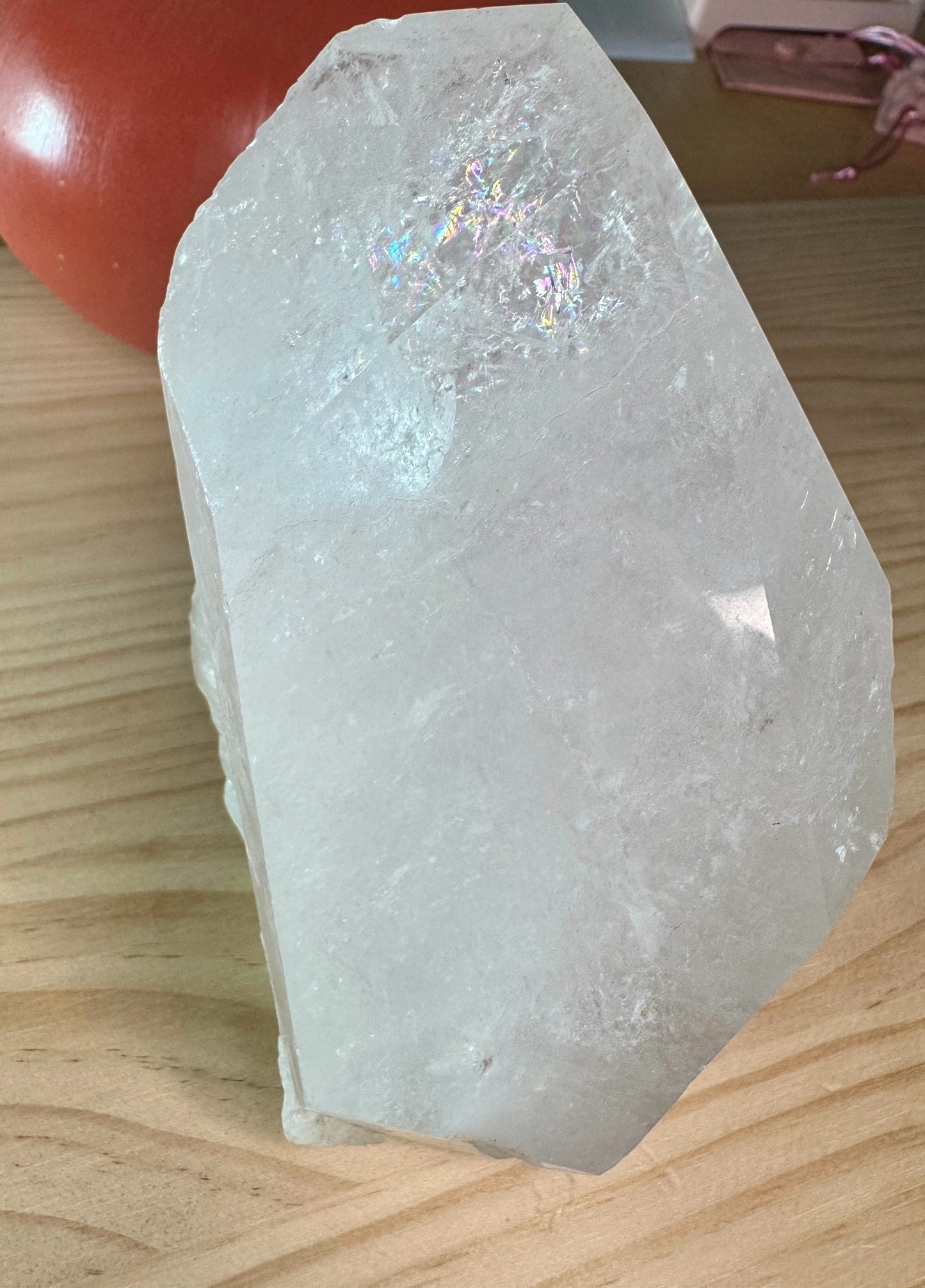 3lb Clear Quartz with Rainbow Inclusions